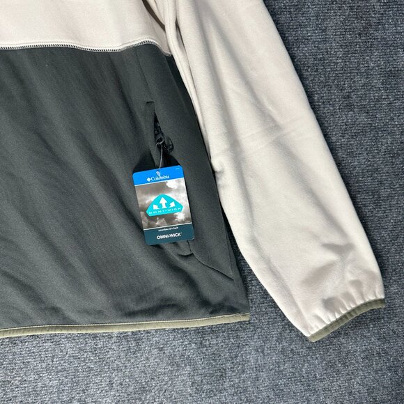 Columbia Hike Fleece Pullover Mens XXL Half Zip Pullover Zip Pocket NEW $95 - Picture 2 of 9